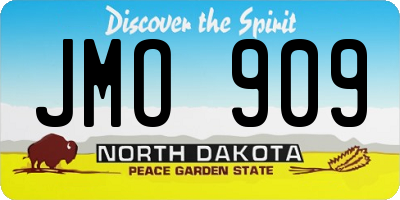 ND license plate JMO909