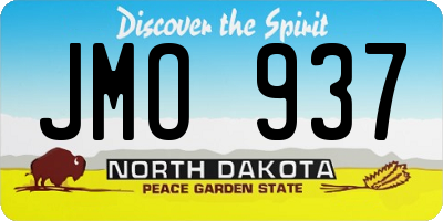 ND license plate JMO937