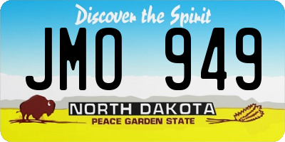 ND license plate JMO949