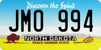 ND license plate JMO994