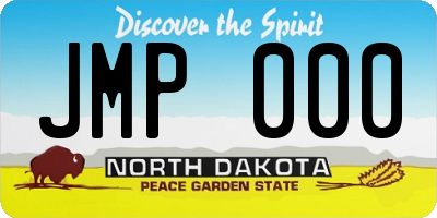 ND license plate JMP000