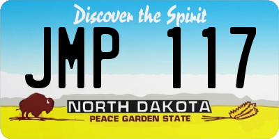 ND license plate JMP117