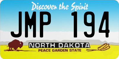 ND license plate JMP194