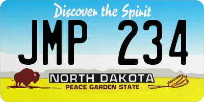 ND license plate JMP234