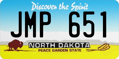 ND license plate JMP651