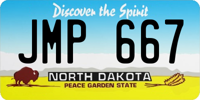 ND license plate JMP667