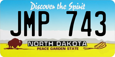ND license plate JMP743