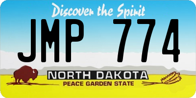 ND license plate JMP774