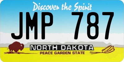 ND license plate JMP787