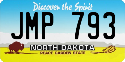 ND license plate JMP793