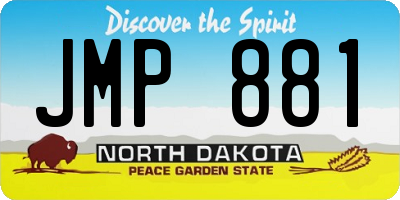 ND license plate JMP881