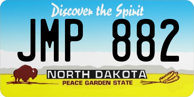 ND license plate JMP882