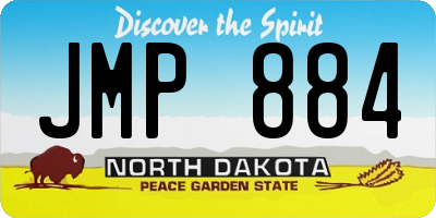 ND license plate JMP884