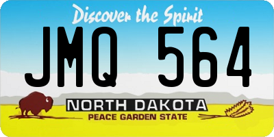 ND license plate JMQ564