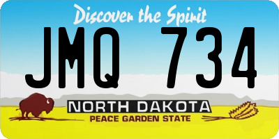 ND license plate JMQ734