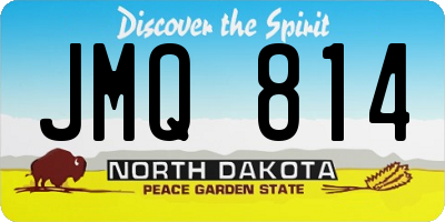 ND license plate JMQ814