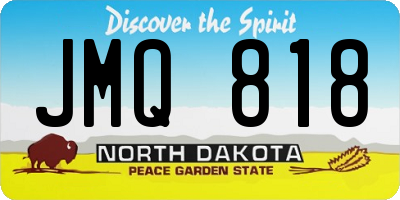 ND license plate JMQ818