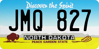 ND license plate JMQ827