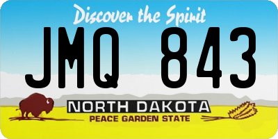 ND license plate JMQ843
