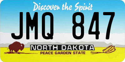 ND license plate JMQ847