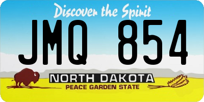 ND license plate JMQ854