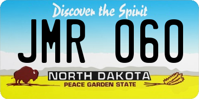 ND license plate JMR060