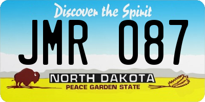 ND license plate JMR087