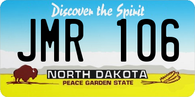 ND license plate JMR106