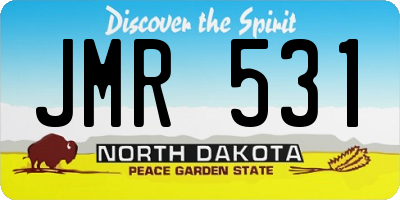 ND license plate JMR531