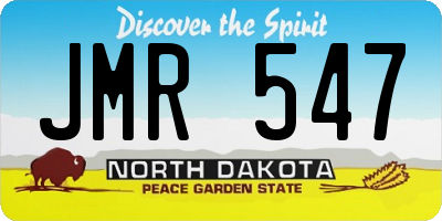 ND license plate JMR547