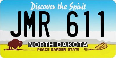 ND license plate JMR611