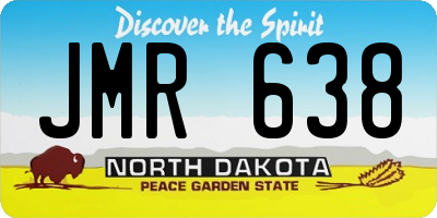 ND license plate JMR638