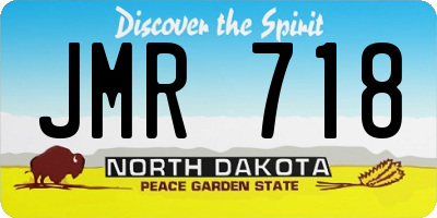 ND license plate JMR718
