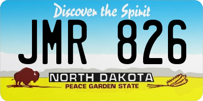 ND license plate JMR826