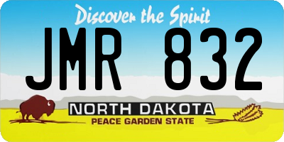 ND license plate JMR832