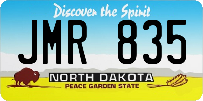 ND license plate JMR835