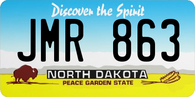 ND license plate JMR863