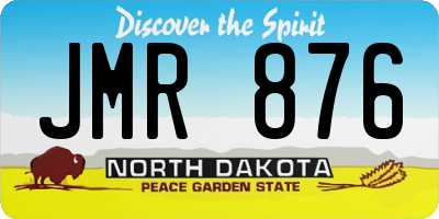 ND license plate JMR876