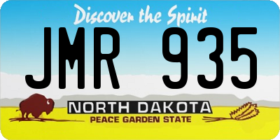ND license plate JMR935