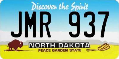 ND license plate JMR937