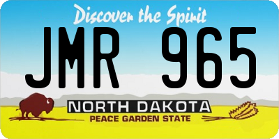 ND license plate JMR965