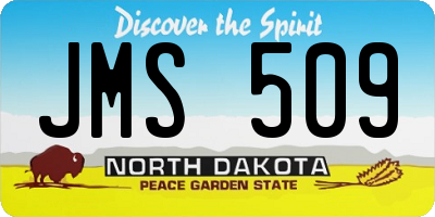 ND license plate JMS509