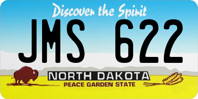 ND license plate JMS622