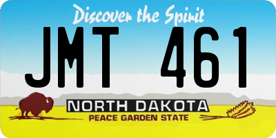 ND license plate JMT461
