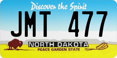 ND license plate JMT477