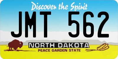 ND license plate JMT562