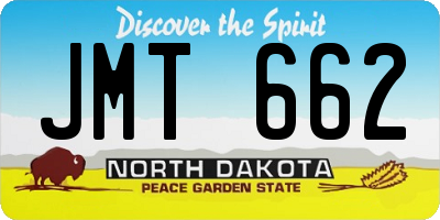 ND license plate JMT662