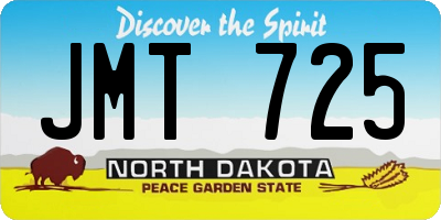 ND license plate JMT725