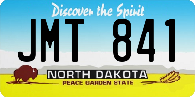 ND license plate JMT841