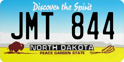 ND license plate JMT844